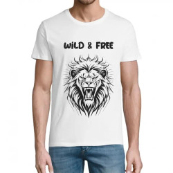 t shirt Lion Wild and Free - pour homme - Atypics