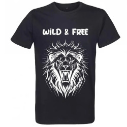 t shirt Lion Wild and Free - pour homme - Atypics