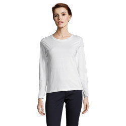 t-shirt blanc imperial lsl women personnalisable