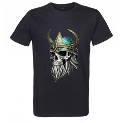 T Shirt tête de mort vikings - pour homme - Atypics