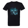 t-shirt homme noir imprimé tokyo tour