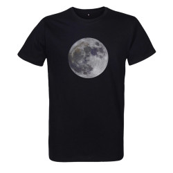 t-shirt homme noir imprimé pleine lune