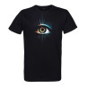 t-shirt homme noir imprimé superbe œil