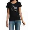 T Shirt black mountains pour femme