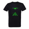 t-shirt UFO Ovni halo vert pour homme