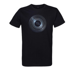t-shirt disque vinyle homme couleur noir