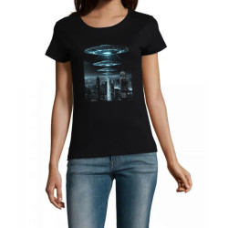 T Shirt ufo city pour femme