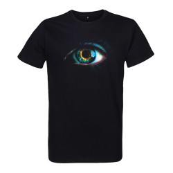 t-shirt homme œil mystique noir
