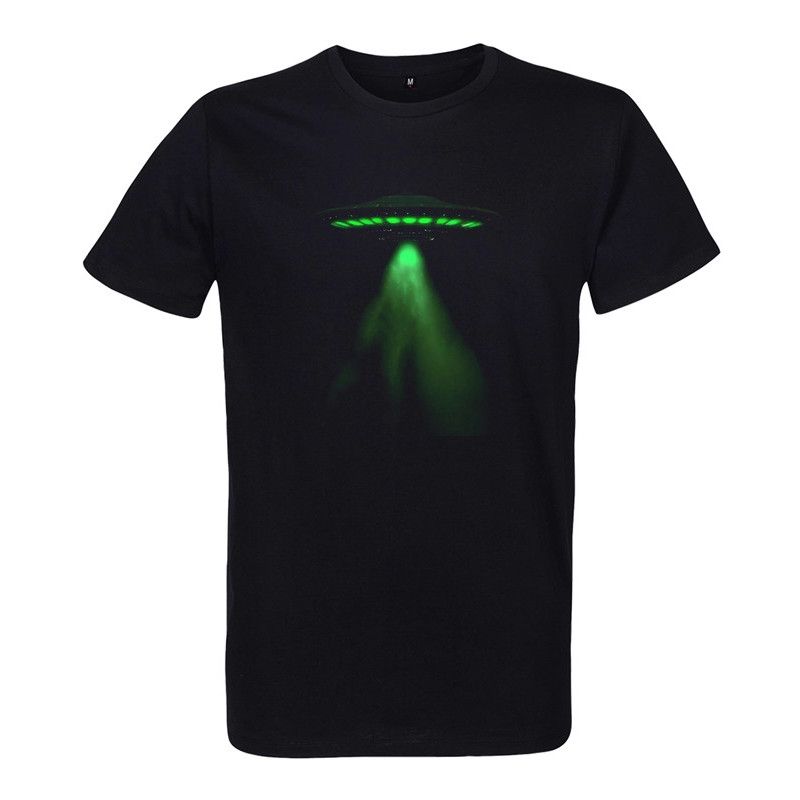 t shirt homme UFO ovni lumière verte