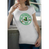 t-shirt blanc 100% coton pour femme imprimé saint patrick's day