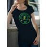 t-shirt noir 100% coton pour femme imprimé saint patrick's day