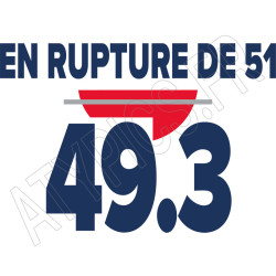 T Shirt 49.3 rupture 51 - pour Homme - Atypics