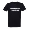 T Shirt humoristique noir Jamais trot tôt pour l'apéro - Homme