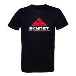 t-shirt Skynet noir pour homme
