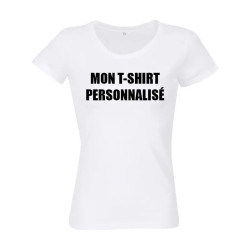 t shirt personnalisable tempo rtp femme blanc