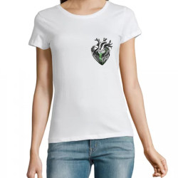 T Shirt coeur méca pour femme
