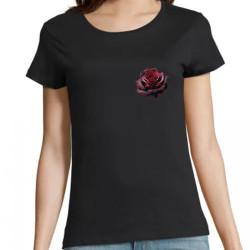 T Shirt Rose Gothique Coeur pour femme