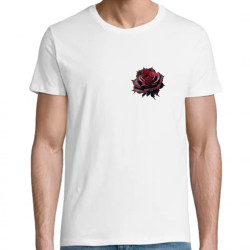 T shirt Rose Githique Coeur pour Homme