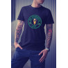 t-shirt noir 100% coton pour homme imprimé saint patrick's day et choppe de bière