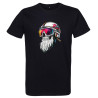 T-shirt noir Crâne Motard Barbu - pour Homme