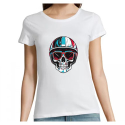 T Shirt Skull Biker pour femme