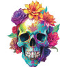 T Shirt Skull Flowers - pour Homme - Atypics