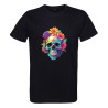 T shirt Skull Flowers pour Homme