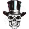 T Shirt Skull Top Hat - pour Homme - Atypics
