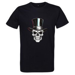 T shirt Skull Top Hat pour Homme