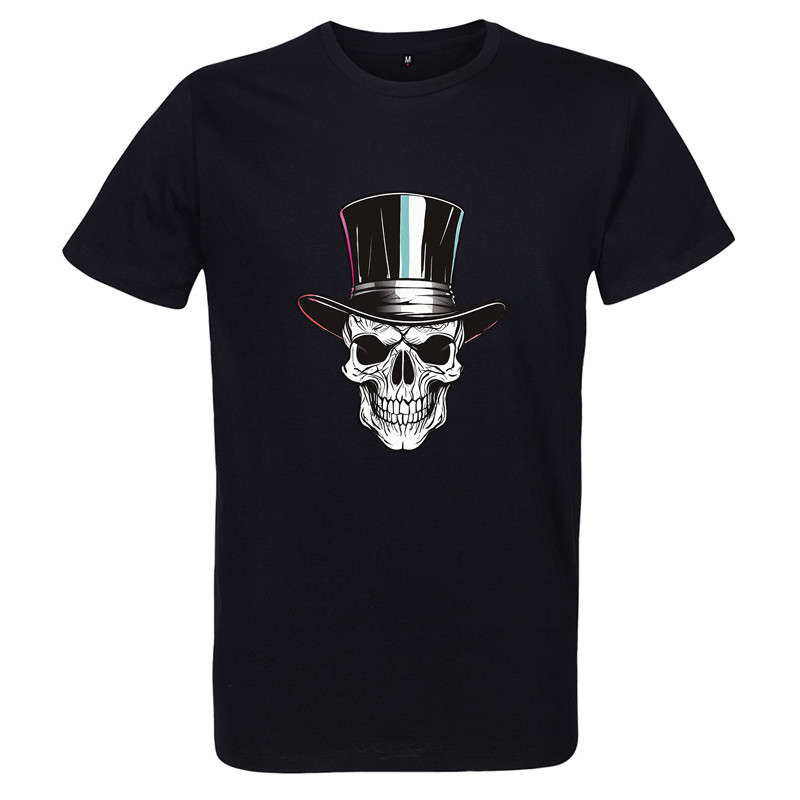 T shirt Skull Top Hat pour Homme