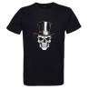 T shirt Skull Top Hat pour Homme