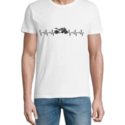 T Shirt Heartbeat Moto- pour Homme - Atypics