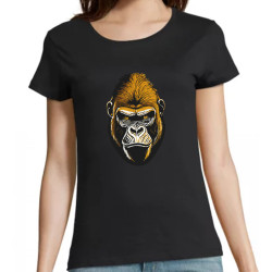 T Shirt gorille- pour femme