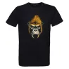 t-shirt homme noir imprimé gorille