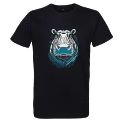 T Shirt hippopotame- pour Homme - Atypics