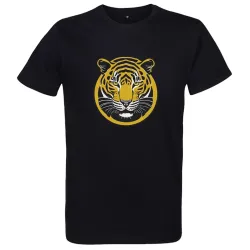 t-shirt noir homme imprimé tigre