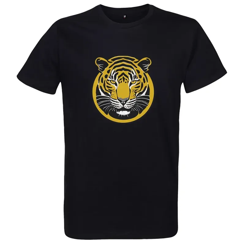 t-shirt noir homme imprimé tigre
