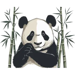 T Shirt panda - pour Homme - Atypics