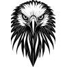 détail t-shirt blanc homme 100% coton  imprimé d'une tête d'aigle