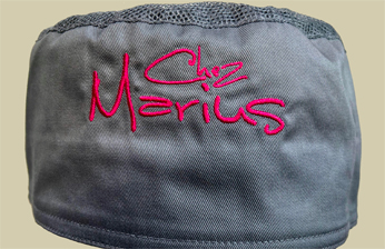 calot de boulanger brodée personnalisée