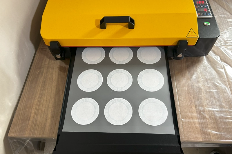 cuisson planche de DTF