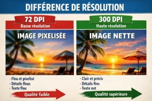 L'Importance de la Qualité des Images pour une Personnalisation Textile 3 300dpi vs 72dpi