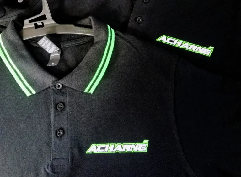 broderie sur polo logo acharnes