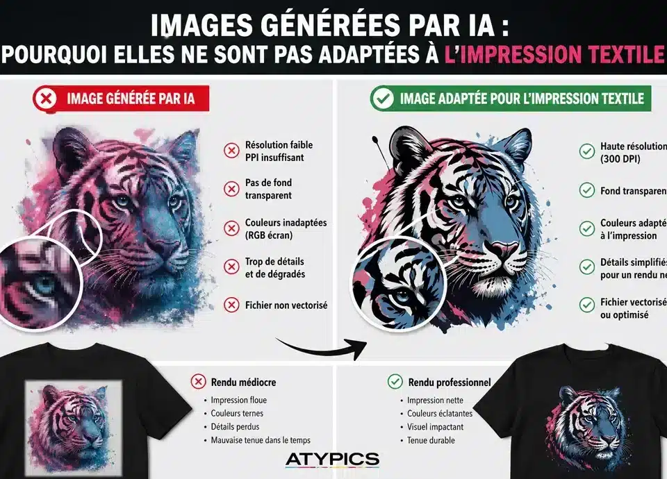 images generees par l'IA et impression textile