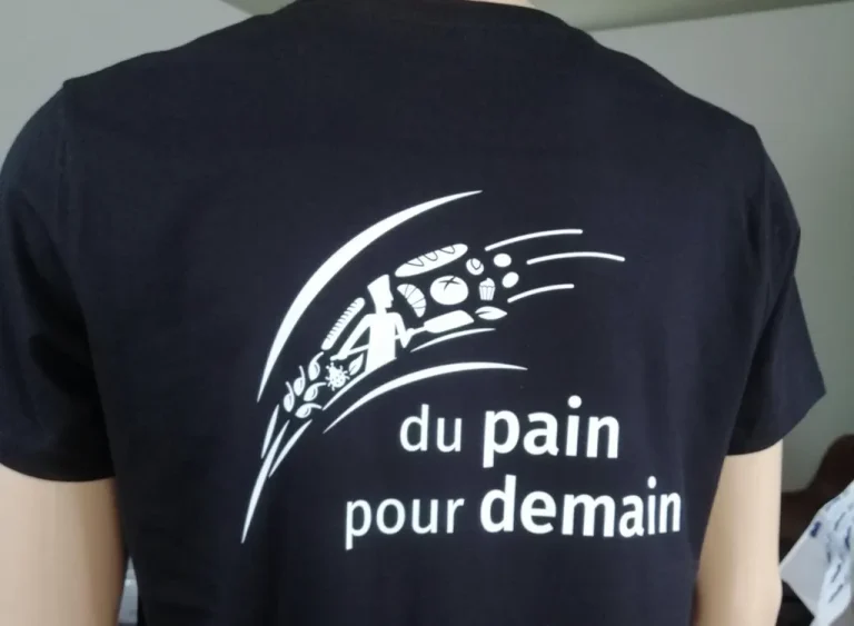 tshirt logo dos boulanger du pain pour demain