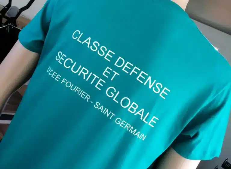 tshirt logo dos lycee fourier auxerre